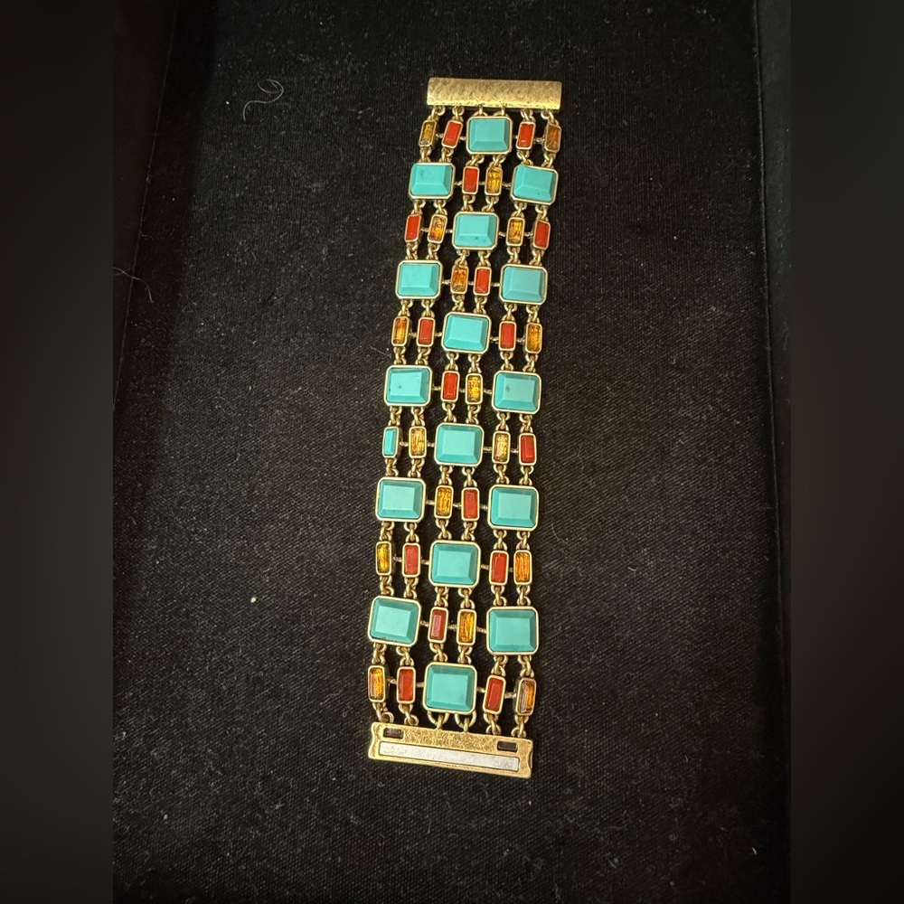 Lucky Brand Gold and Turquoise Bracelet